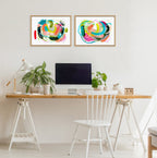 Sylvie Joy No 1 and 2 Framed Canvas Art Set by Erika Wynn