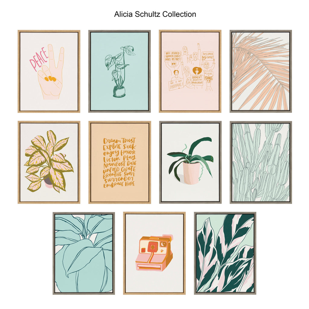 Sylvie Palms Framed Canvas by Alicia Schultz