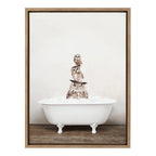 Sylvie Stacked Owls in Rustic Bath Framed Canvas by Amy Peterson Art Studio