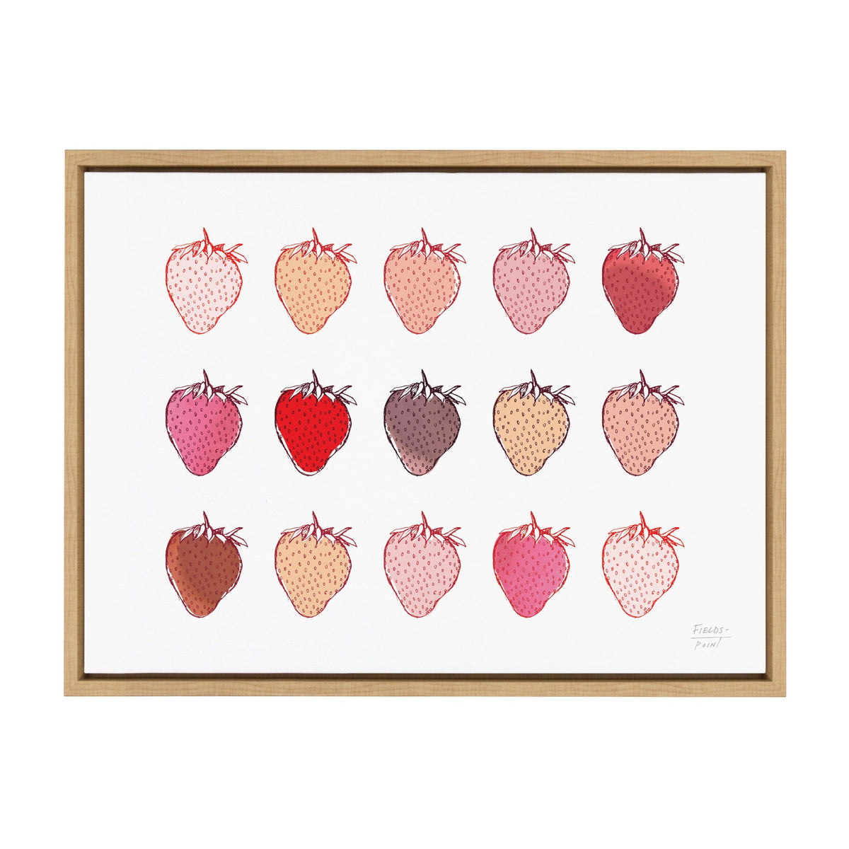 Sylvie Strawberry Fields Print Framed Canvas by Statement Goods