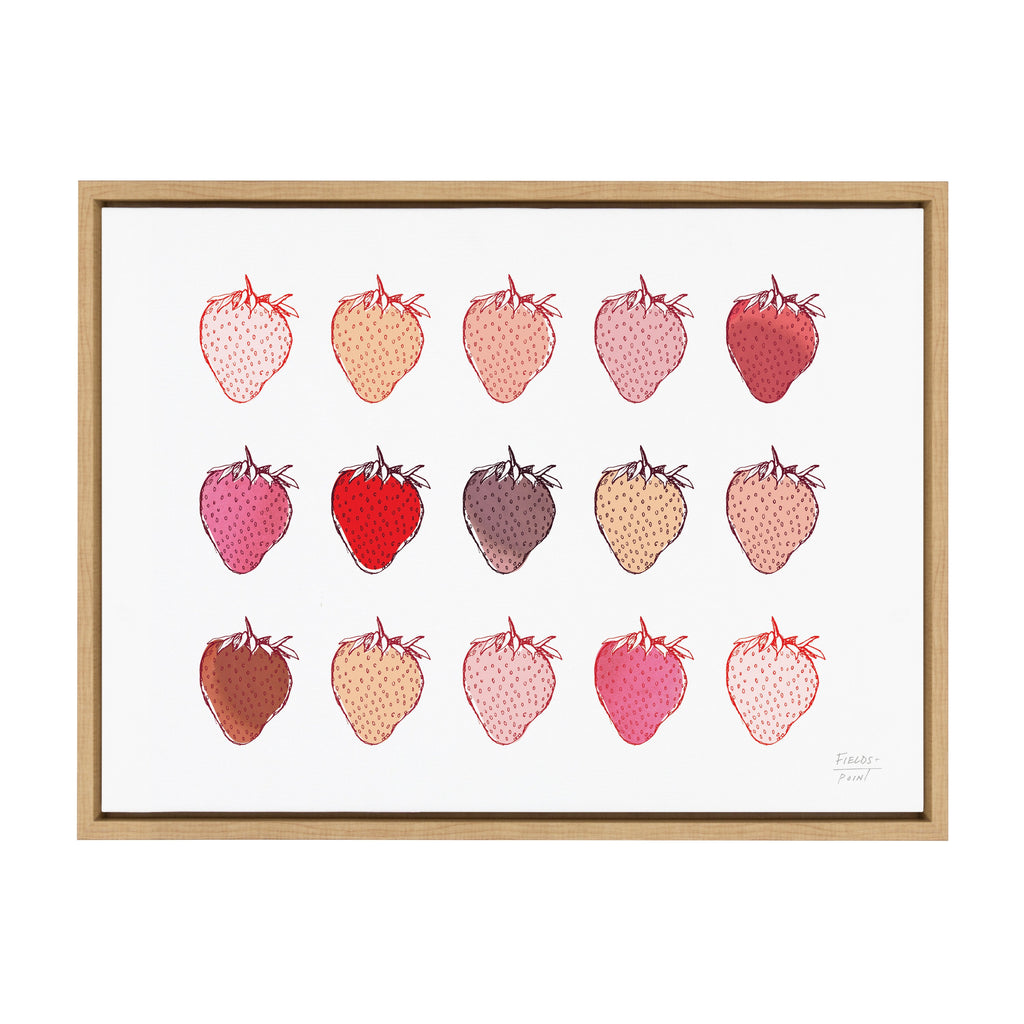 Sylvie Strawberry Fields Print Framed Canvas by Statement Goods