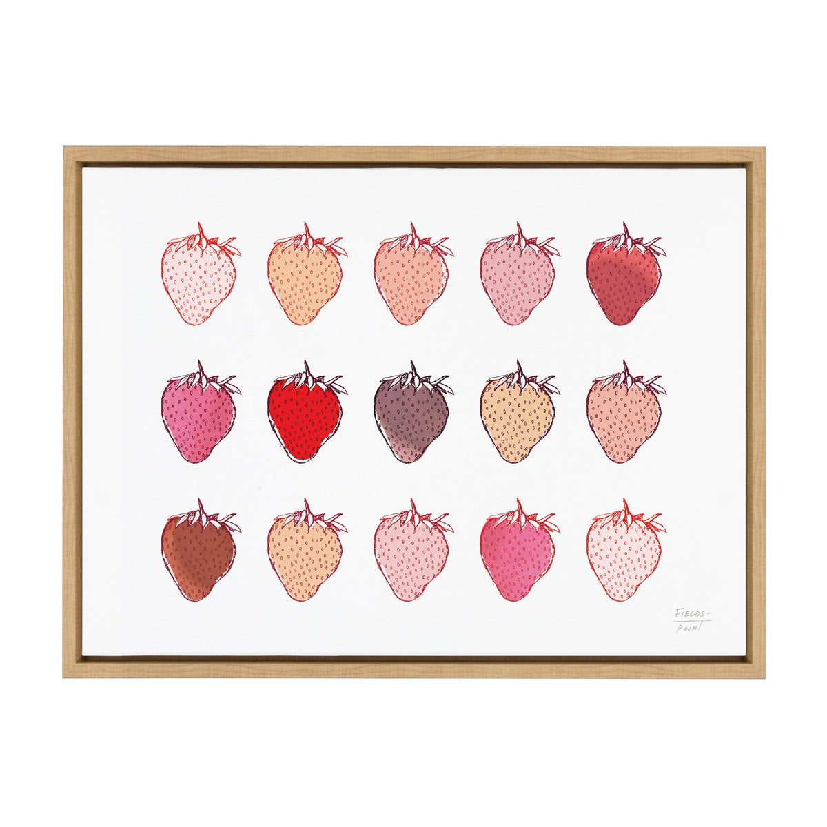Sylvie Strawberry Fields Print Framed Canvas by Statement Goods