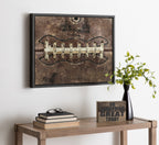 Sylvie Football Laces Framed Canvas by Shawn St. Peter