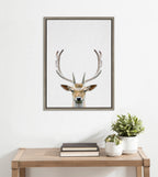 Sylvie Deer Color Framed Canvas by Simon Te of Tai Prints