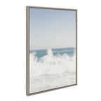 Sylvie Waves Crashing Framed Canvas by Caroline Mint