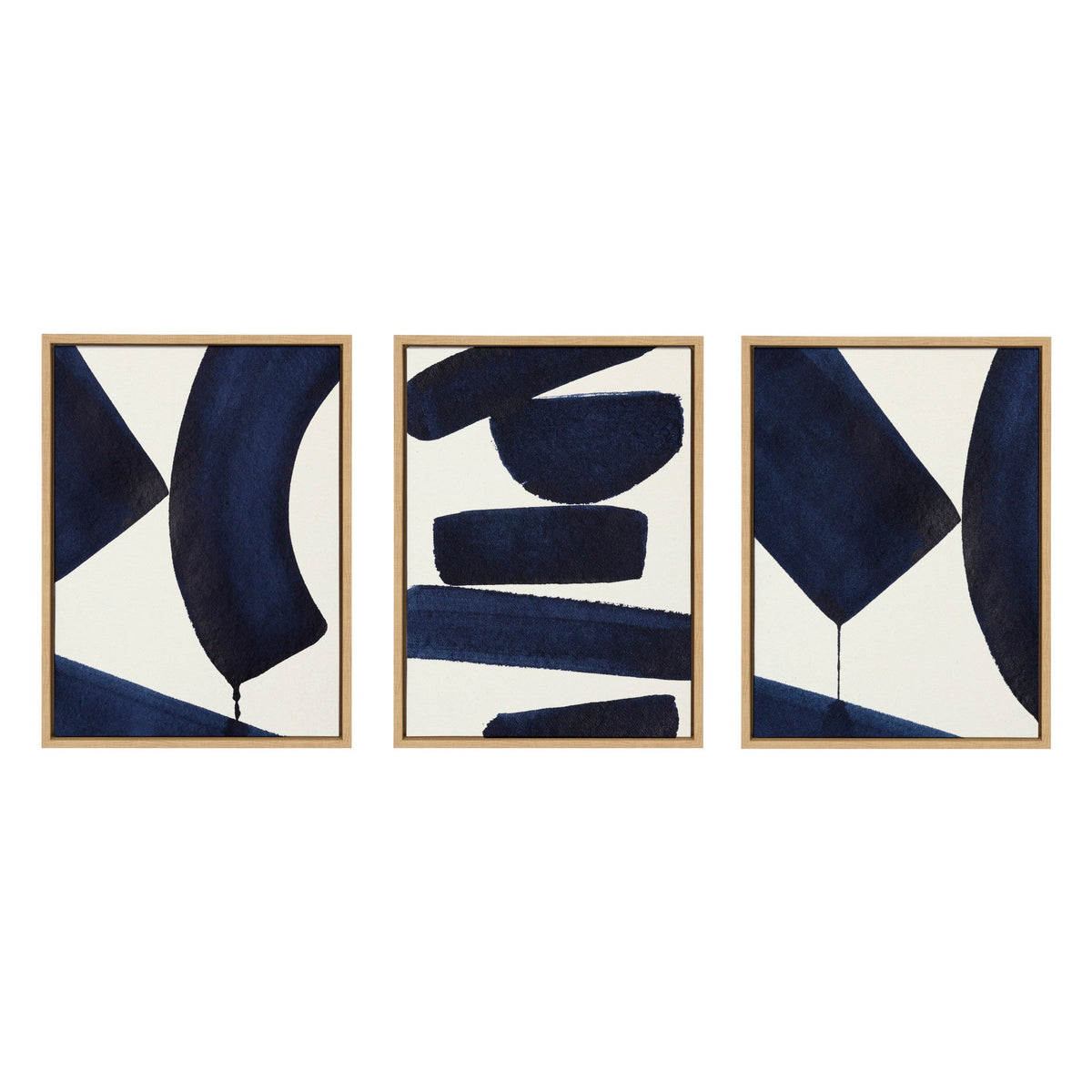 Sylvie Japandi 3, Japandi 26 and Japandi 4 Framed Canvas Set by Rocket Jack