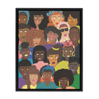 Sylvie Black People United Framed Canvas by Queenbe Monyei