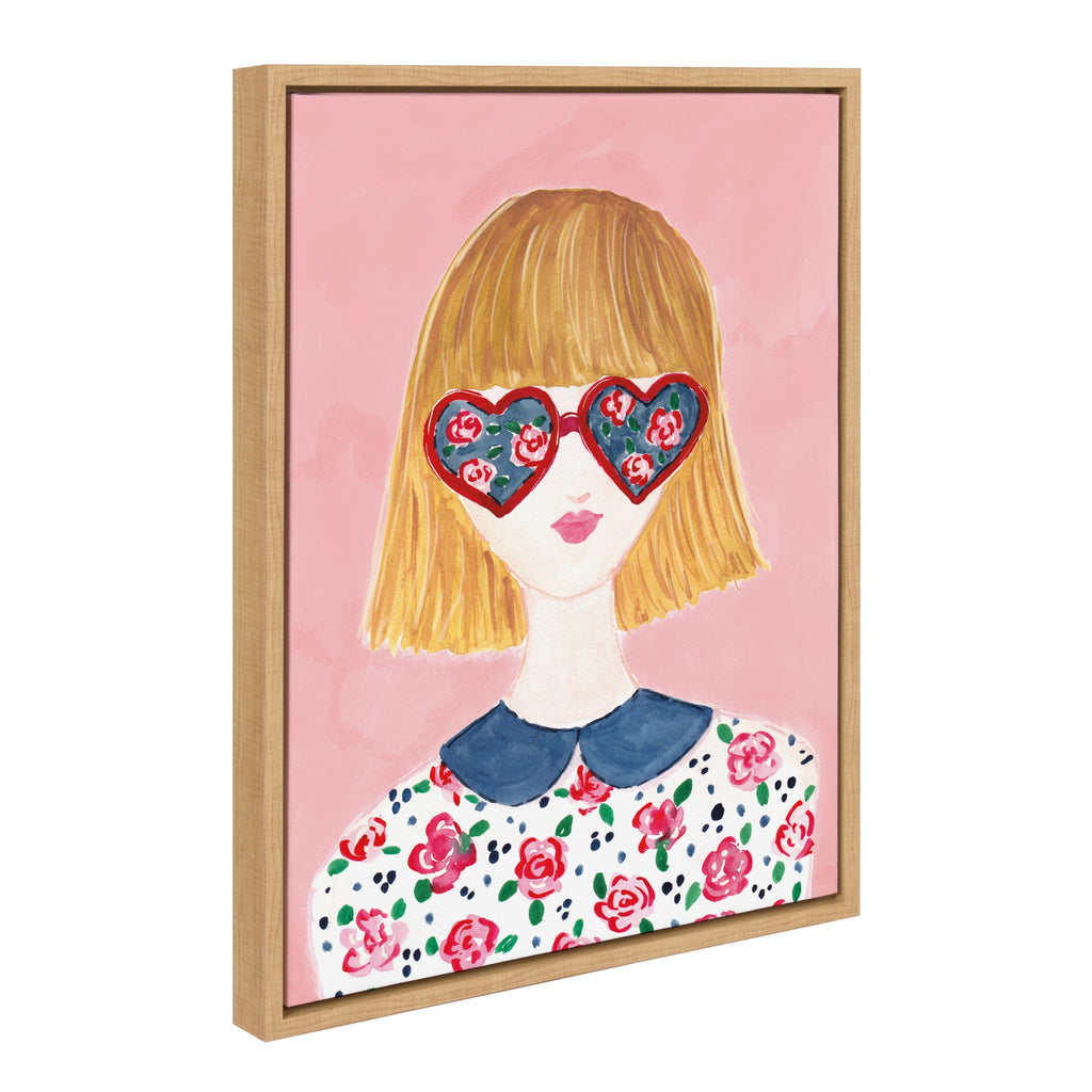 Sylvie Rose Glasses Framed Canvas by Sara Berrenson