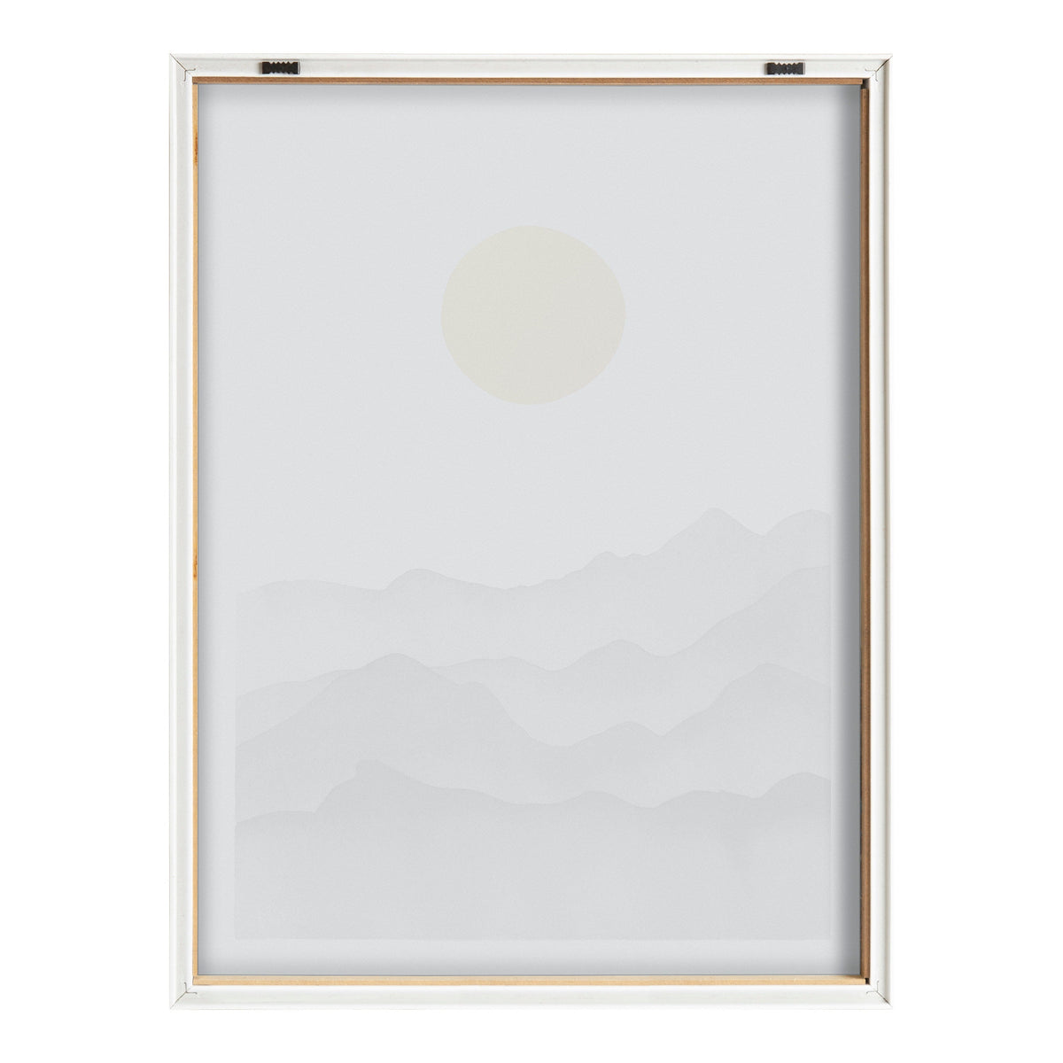 Blake Black Yellow Mountain Range Silhouette Framed Printed Glass by Cat Coquillette