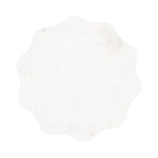 Sanzo Scalloped Marble and Metal Table