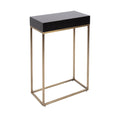 Karlsen Wood and Metal Slim Side Table