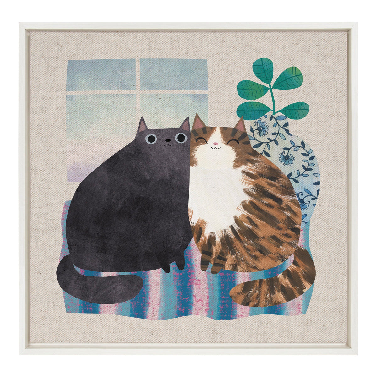Sylvie Friends 1 Framed Canvas by Planet Cat