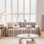 Modern Minimalist Sofa Throw Cover Cotton Knit Throws for Couch Scratch Proof Couch Cover