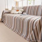 Modern Minimalist Sofa Throw Cover Cotton Knit Throws for Couch Scratch Proof Couch Cover