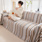 Modern Minimalist Sofa Throw Cover Cotton Knit Throws for Couch Scratch Proof Couch Cover