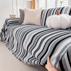 Modern Minimalist Sofa Throw Cover Cotton Knit Throws for Couch Scratch Proof Couch Cover