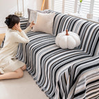 Modern Minimalist Sofa Throw Cover Cotton Knit Throws for Couch Scratch Proof Couch Cover
