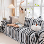 Modern Minimalist Sofa Throw Cover Cotton Knit Throws for Couch Scratch Proof Couch Cover