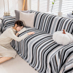 Modern Minimalist Sofa Throw Cover Cotton Knit Throws for Couch Scratch Proof Couch Cover