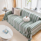Modern Minimalist Sofa Throw Cover Cotton Knit Throws for Couch Scratch Proof Couch Cover