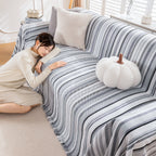 Modern Minimalist Sofa Throw Cover Cotton Knit Throws for Couch Scratch Proof Couch Cover