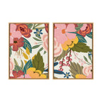 Sylvie Softly 1 and 2 Framed Canvas Art Set by Mia Charro