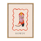 Sylvie Howdy Framed Canvas by Duchess Plum