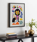 Sylvie Black Lion Framed Canvas By Rachel Lee of My Dream Wall