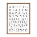 Sylvie Alphabet Penmanship Framed Canvas by The Creative Bunch Studio