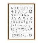 Sylvie Alphabet Penmanship Framed Canvas by The Creative Bunch Studio