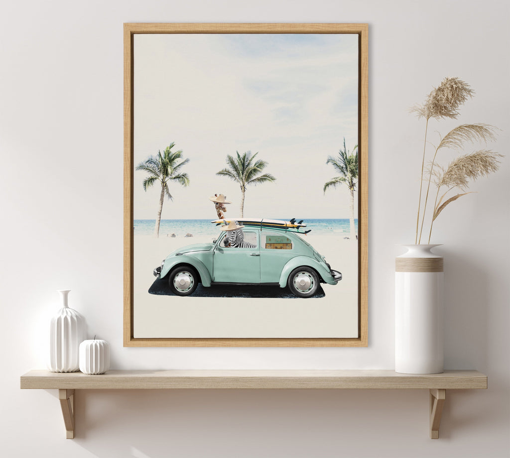 Sylvie Summer Adventures Framed Canvas by July Art Prints