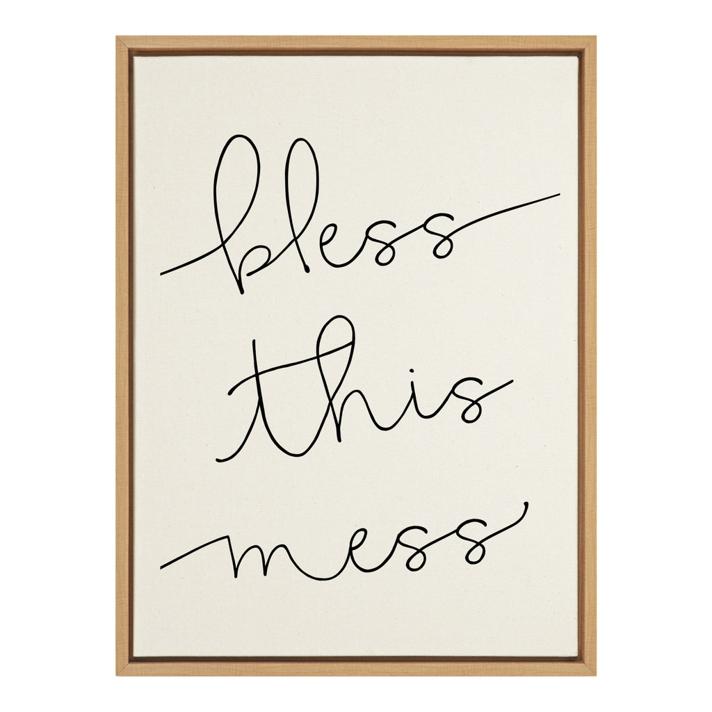 Sylvie Bless This Mess Framed Canvas by Maggie Price