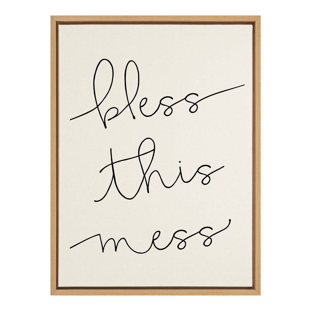 Sylvie Bless This Mess Framed Canvas by Maggie Price