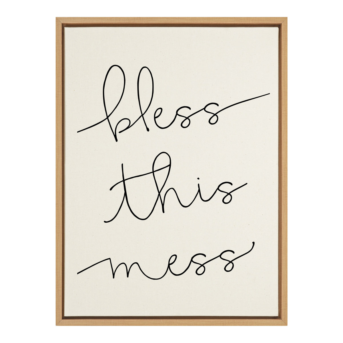 Sylvie Bless This Mess Framed Canvas by Maggie Price