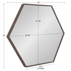 Rhodes Framed Hexagon Wall Mirror