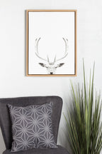 Sylvie Deer Portrait Framed Canvas by Simon Te Tai