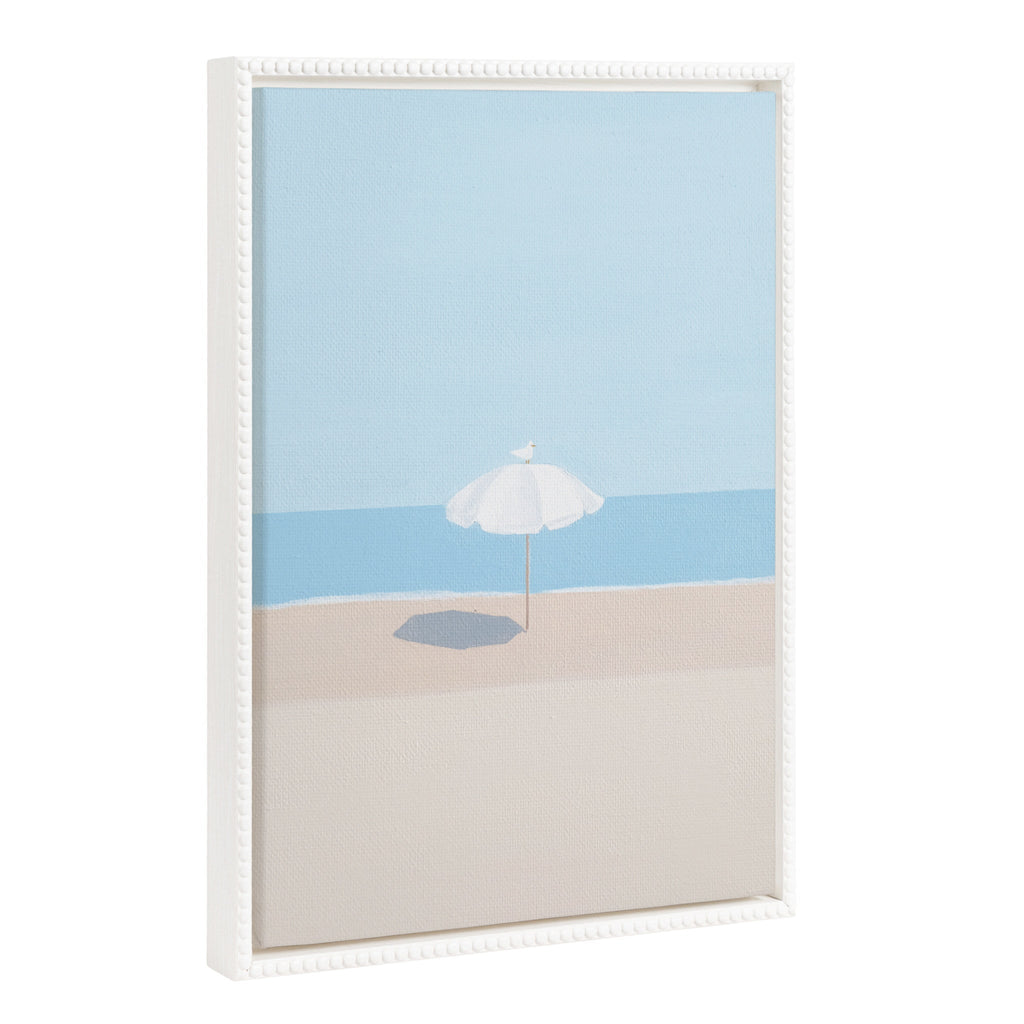 Sylvie Beaded Throwing Shade Framed Canvas by Rachel Dowd