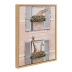 Sylvie Giraffe Neighbors Framed Canvas by July Art Prints