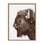 Sylvie Bison Profile Framed Canvas by Amy Peterson Art Studio