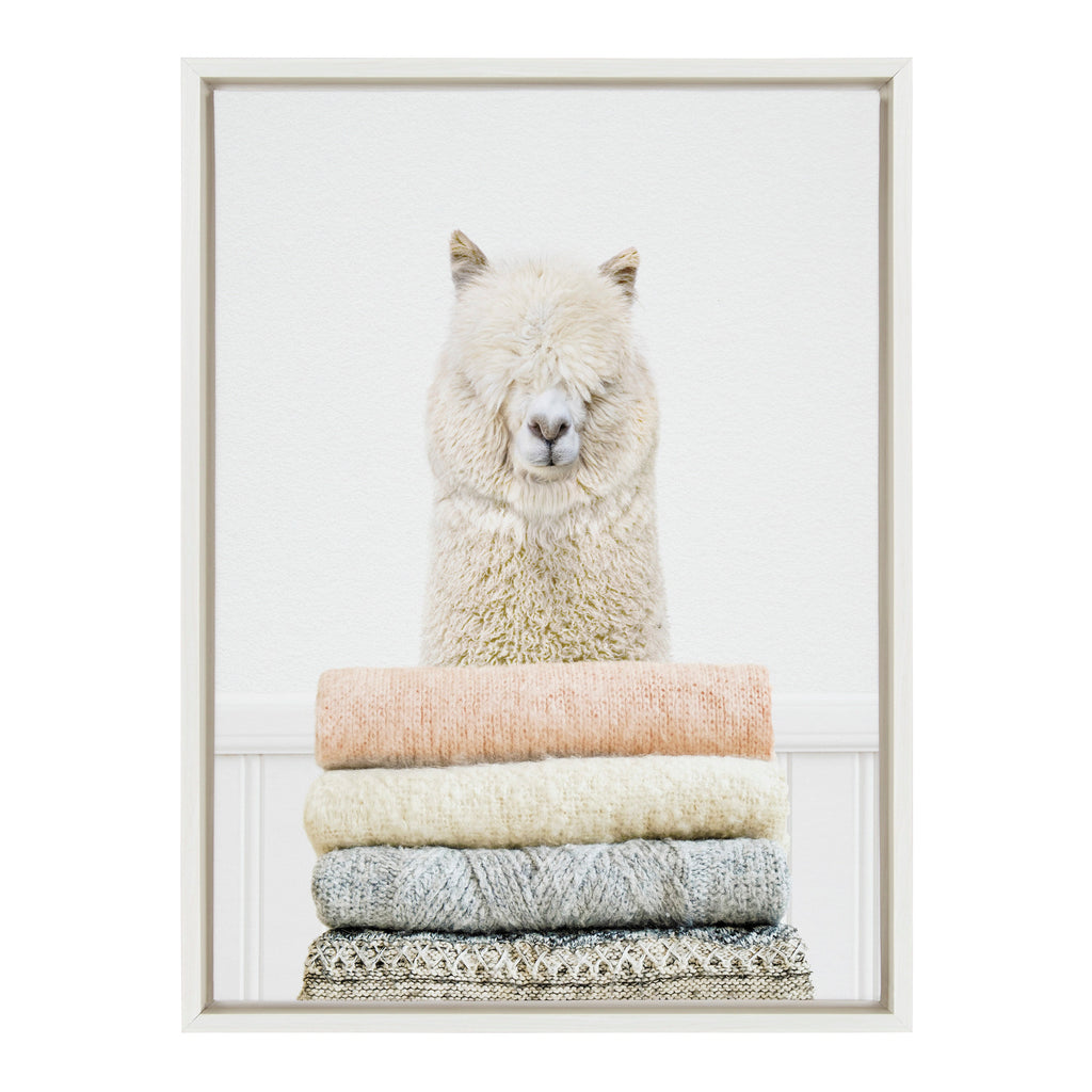 Sylvie Fold Alpaca Framed Canvas by Amy Peterson Art Studio