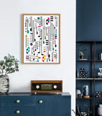 Sylvie Music Notes Framed Canvas By Rachel Lee of My Dream Wall