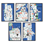 Sylvie San Francisco Illustration Framed Canvas by Stacie Bloomfield