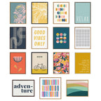Sylvie Simple Shapes in Soft Colors Framed Canvas by Apricot and Birch