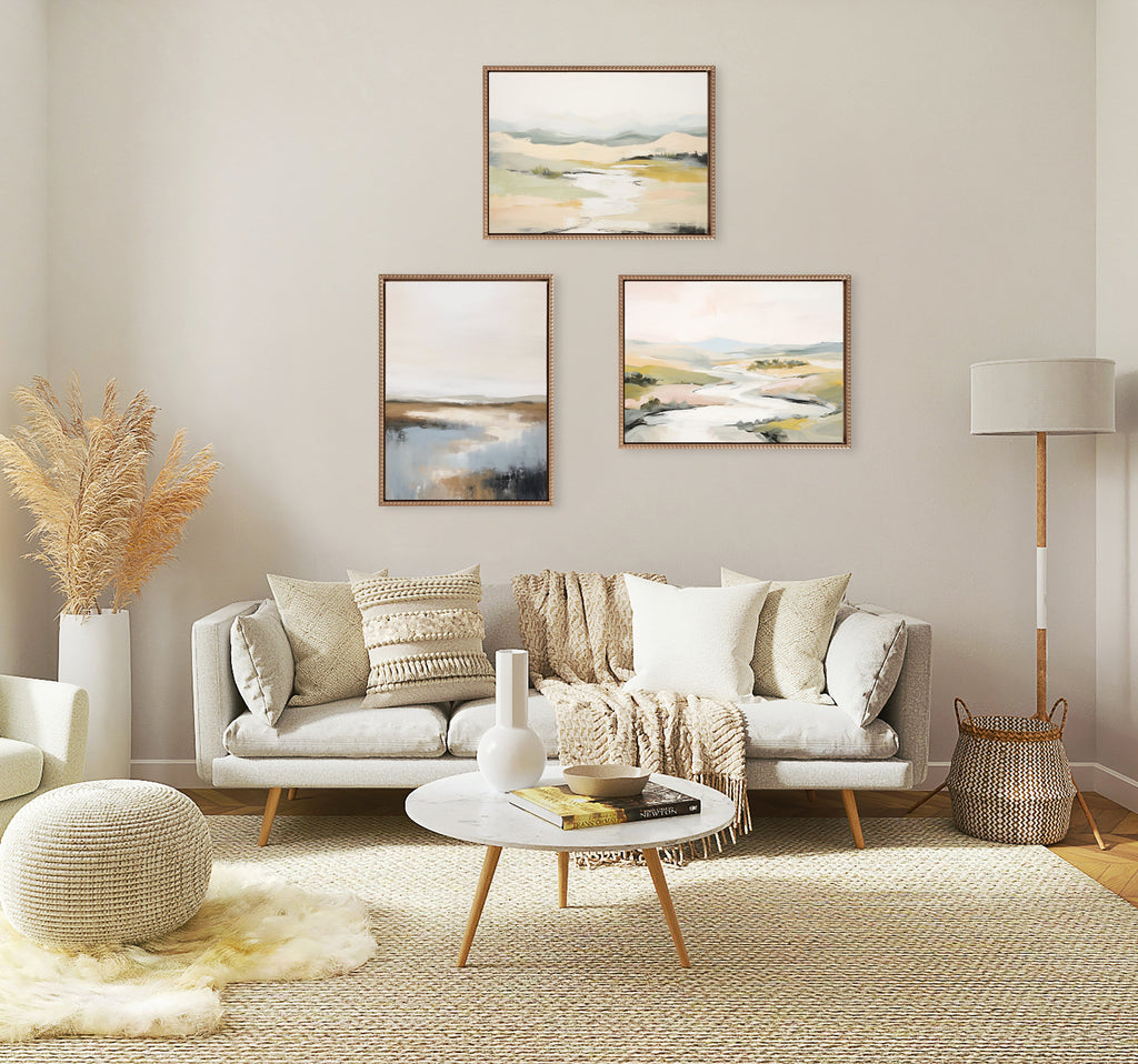 Sylvie Beaded Idyllic Retreat Framed Canvas by Amy Lighthall