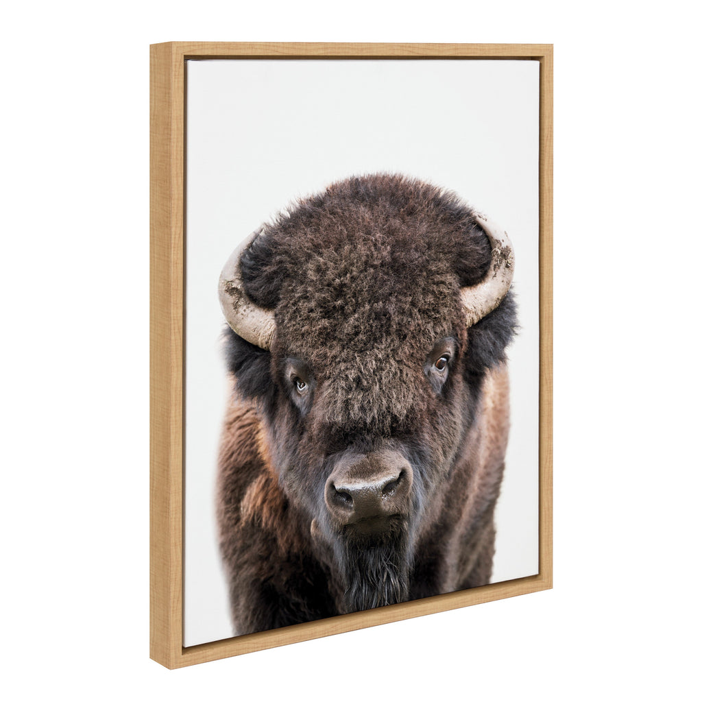 Sylvie Bison Portrait Framed Canvas by Amy Peterson Art Studio
