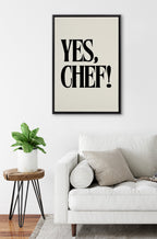 Sylvie Yes Chef Framed Canvas by Saint and Sailor Studios