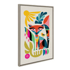 Sylvie Mid Century Modern Fox Framed Canvas by Rachel Lee of My Dream Wall