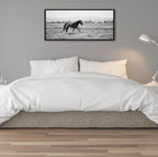Sylvie Beaded Ursa No 1 Black and White Framed Canvas by Crystal Lynn Collins