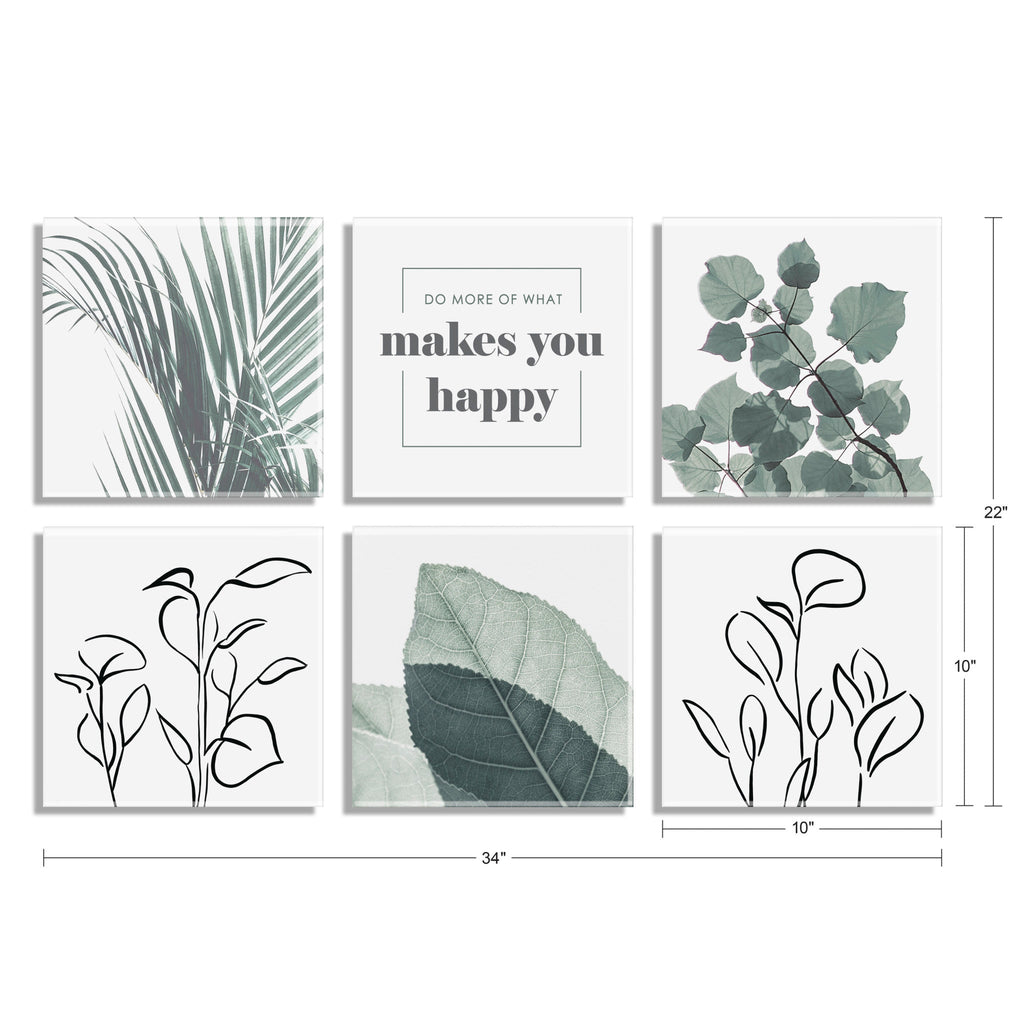 Botanical Greenery Floating Acrylic Set