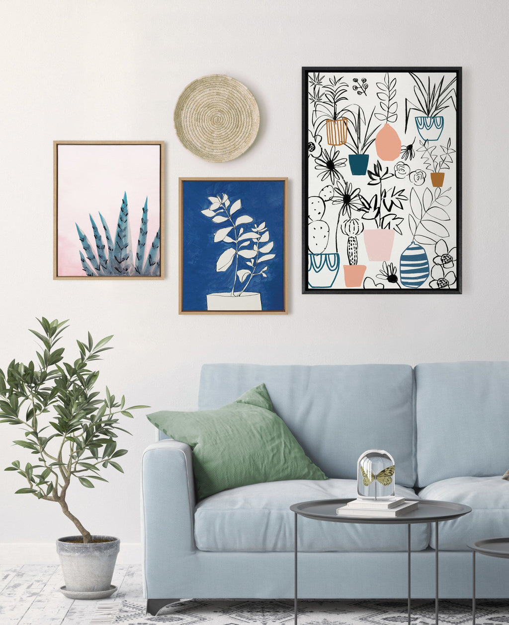 Sylvie Plant Kingdom  Framed Canvas by Teju Reval